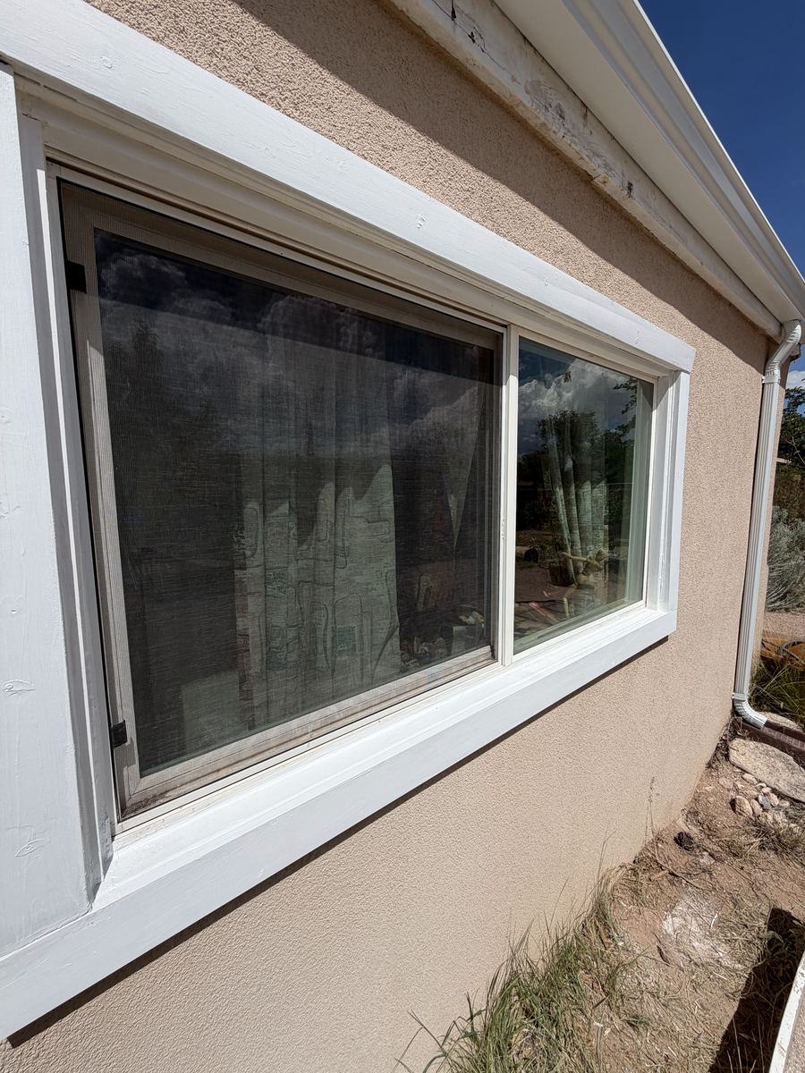 Completed solid wood window sill replacement, sealed and painted, Albuquerque NM by Duke City Woodworks
